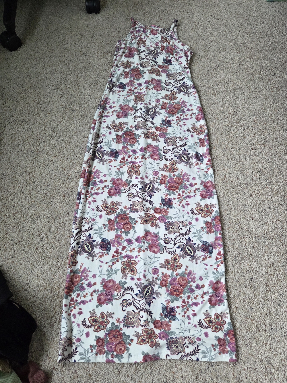 Floral Maxi Dress in Rose and Cream